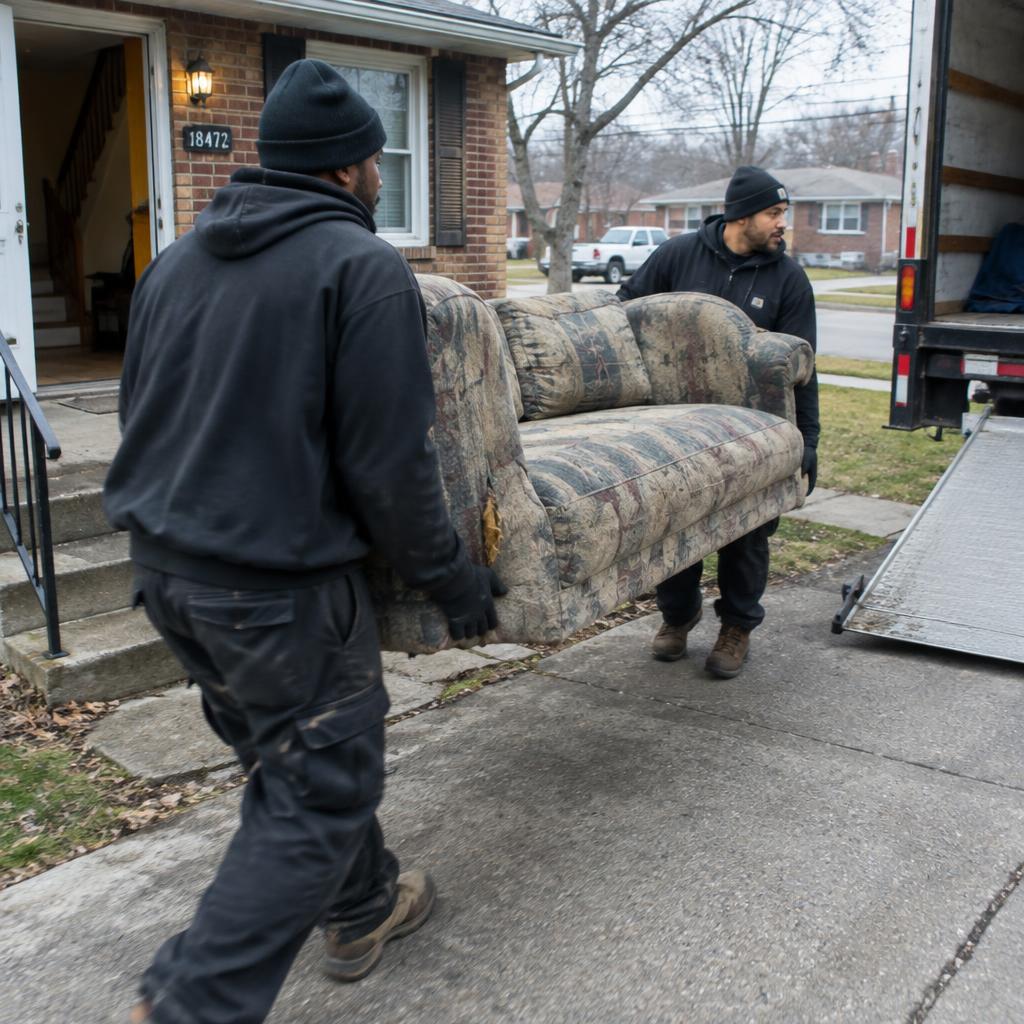 MP Junk Removal crew at work